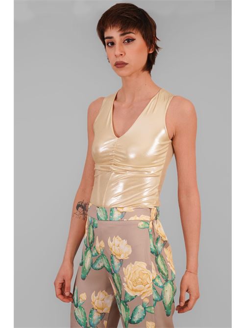Body elastico laminato Manuela Riva | BD 03/0876 SAGIALLO